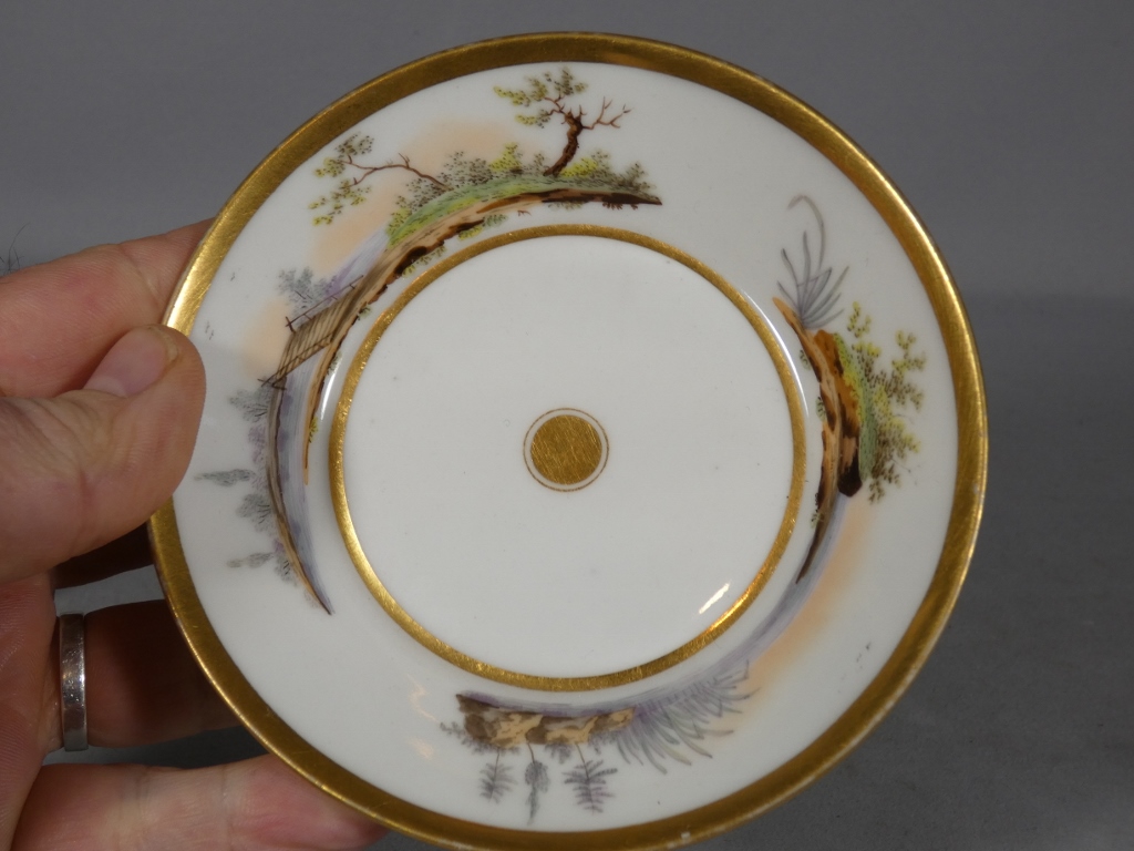 Atelier Halley (1800-1822), tasse litron en porcelaine peinte à la main, XIX ème – Image 6