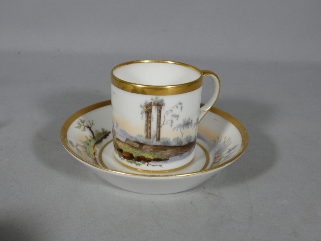 Atelier Halley (1800-1822), tasse litron en porcelaine peinte à la main, XIX ème – Image 3
