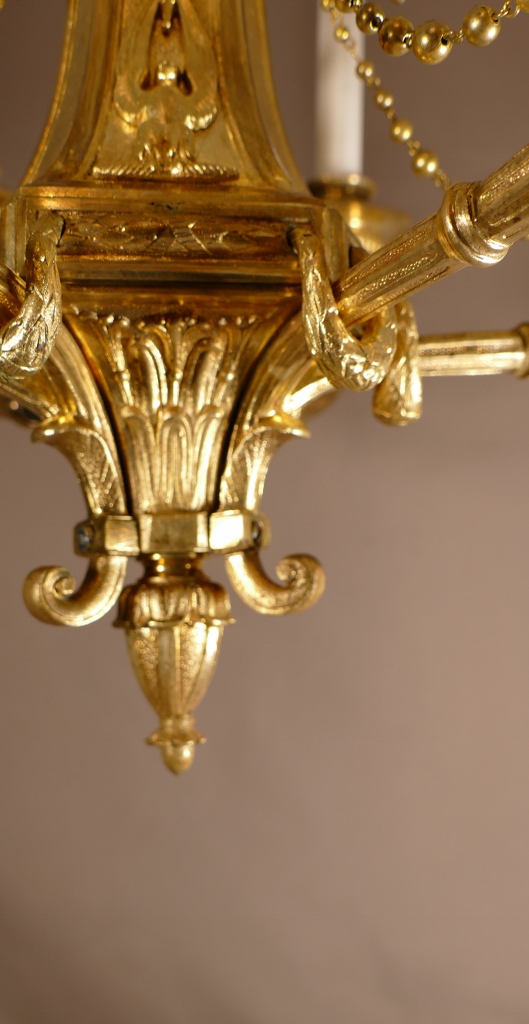 Lustre à Bougies De Style Empire En Bronze Doré, époque XIX ème – Image 15