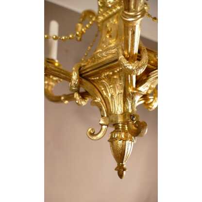 Lustre à Bougies De Style Empire En Bronze Doré, époque XIX ème - Le ...