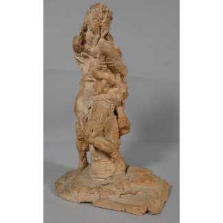 Christ à la colonne, sculpture originale en terre cuite par André Vermare (1869-1949)