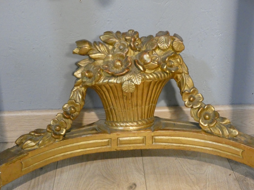 Console en bois sculpté et doré d'époque début Louis XVI, XVIII ème siècle – Image 7