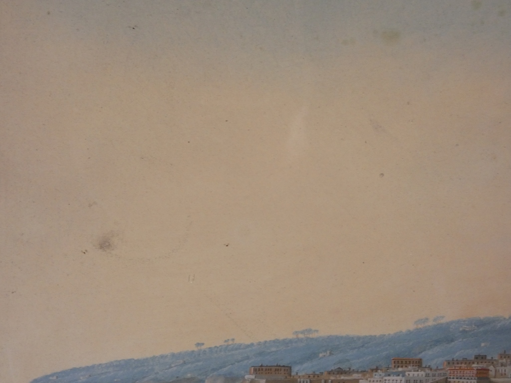 Gouache napolitaine, Napoli dal Carmine, vue de la baie de Naples, époque XIX ème siècle – Image 13