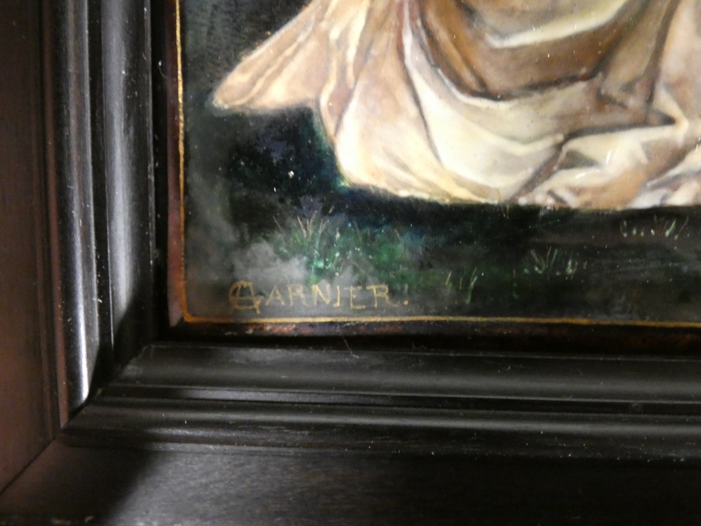 Étienne Marie Alfred Garnier, émail d'après Le Titien, Amour Sacré Amour Profane, époque XIX è – Image 16