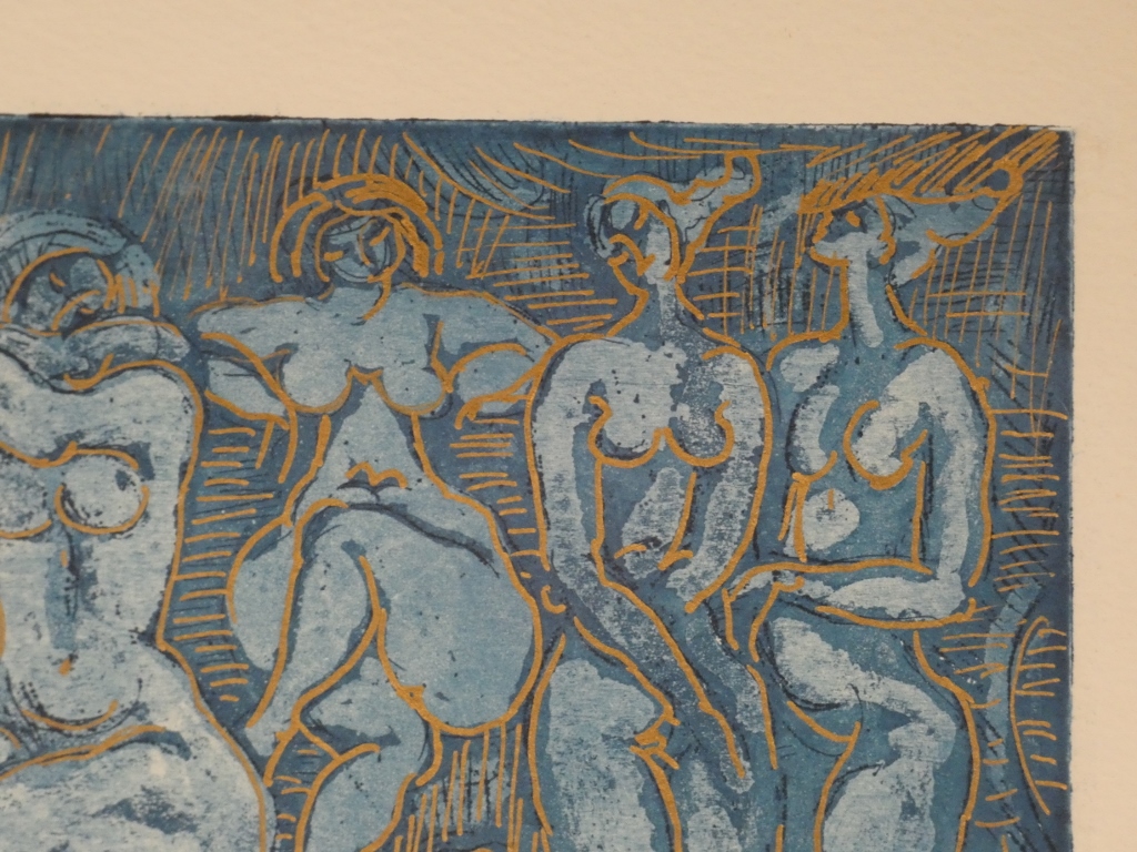 Simone NATHAN ASCHER (1924-2012), lithographie 5 femmes et un chat – Image 7