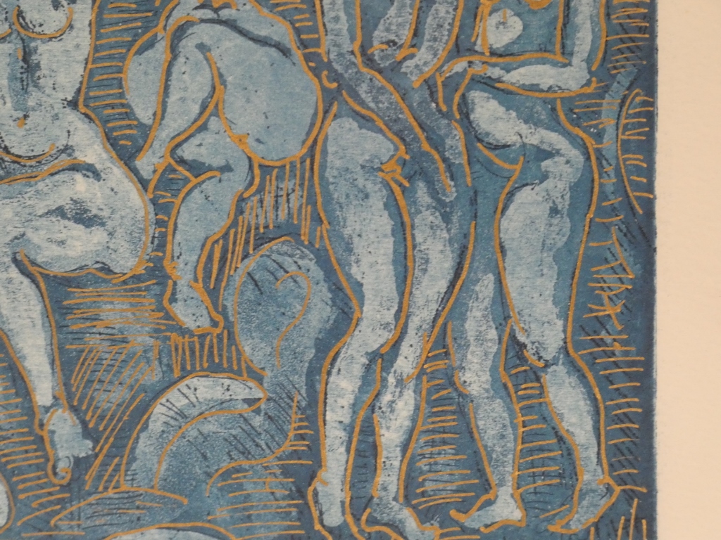 Simone NATHAN ASCHER (1924-2012), lithographie 5 femmes et un chat – Image 6