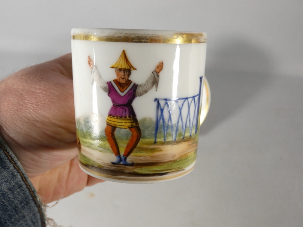 Au chinois, tasse en porcelaine de Paris époque début XIX ème siècle – Image 12
