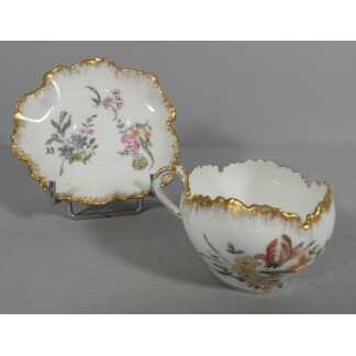 CFH-GDM, tasse de collection en porcelaine de Limoges peinte à la main, époque fin XIX ème