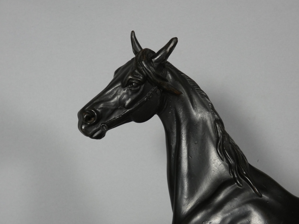 Le cheval par Emile Loiseau (1861-1927), sculpture en métal d'art patiné bronze – Image 5