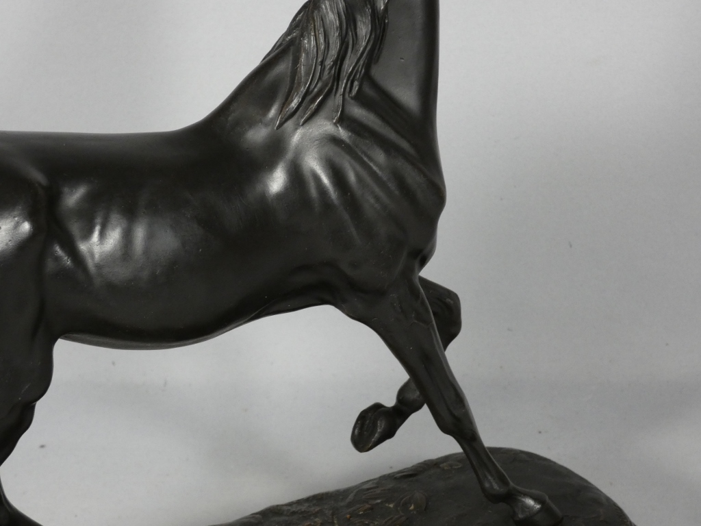 Le cheval par Emile Loiseau (1861-1927), sculpture en métal d'art patiné bronze – Image 6