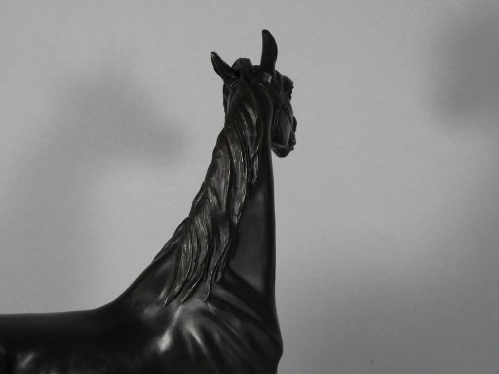 Le cheval par Emile Loiseau (1861-1927), sculpture en métal d'art patiné bronze – Image 13