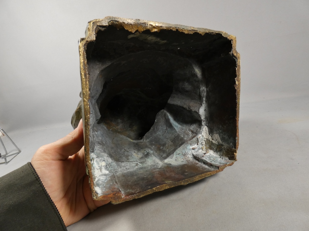 Théo Blickx (1875-1963), sculpture en bronze, le moine en prière – Image 13