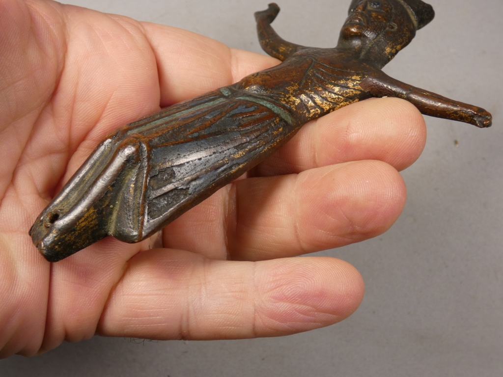 Limoges XIII ème siècle, Christ en cuivre émaillé en champlevé, émail, émaux, Moyen-âge – Image 6