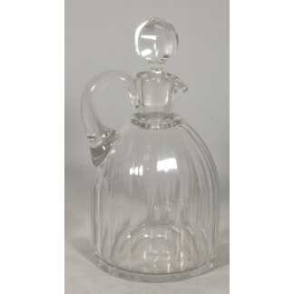 Carafe à alcool en cristal taillé côtes plates, époque XIX ème