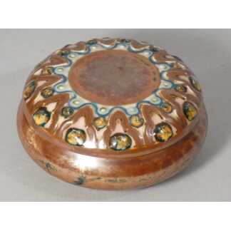 Camille Tharaud Limoges, coffret bonbonnière en porcelaine émaillée grand feu, Art Déco