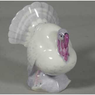 Le dindon par Haviland, statuette animalière en porcelaine de Limoges