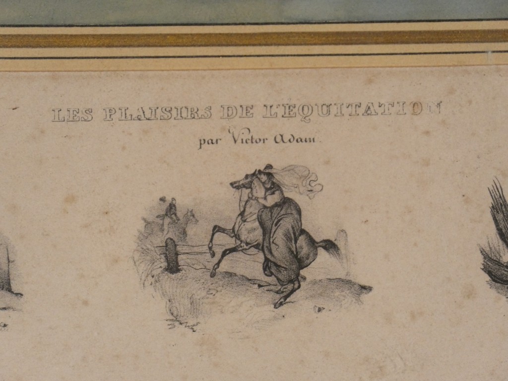 Les plaisirs de l'équitation par Victor Adam, lithographie, XIX ème siècle – Image 2