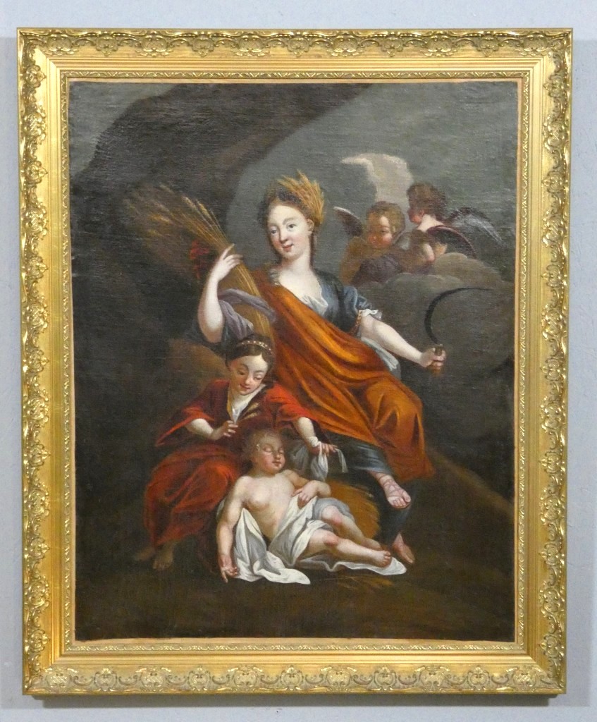 Cérès, allégorie de l’Été — huile sur toile, école française du XVIIIe siècle