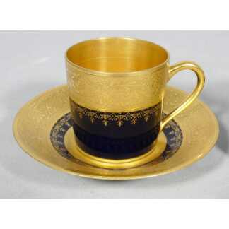 Incrustation d'or, tasse de collection en porcelaine de Limoges, possibilité 4, prix pour 1