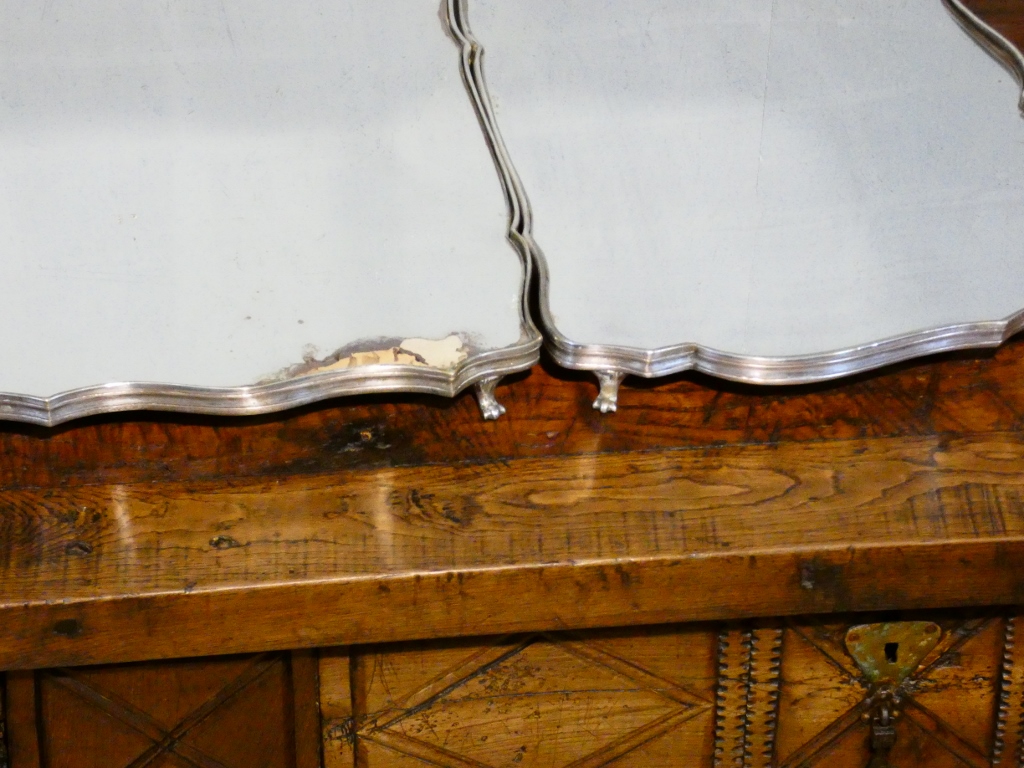 Grand surtout de table de style Louis XV en bronze argenté, époque fin XIX ème siècle – Image 14