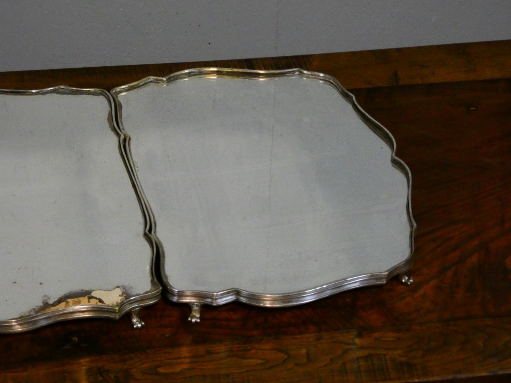 Grand surtout de table de style Louis XV en bronze argenté, époque fin XIX ème siècle – Image 10