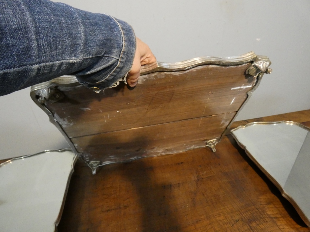 Grand surtout de table de style Louis XV en bronze argenté, époque fin XIX ème siècle – Image 18
