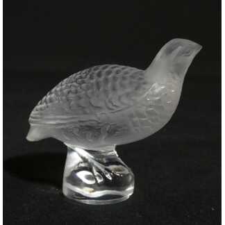 Lalique, statuette perdrix en cristal satiné