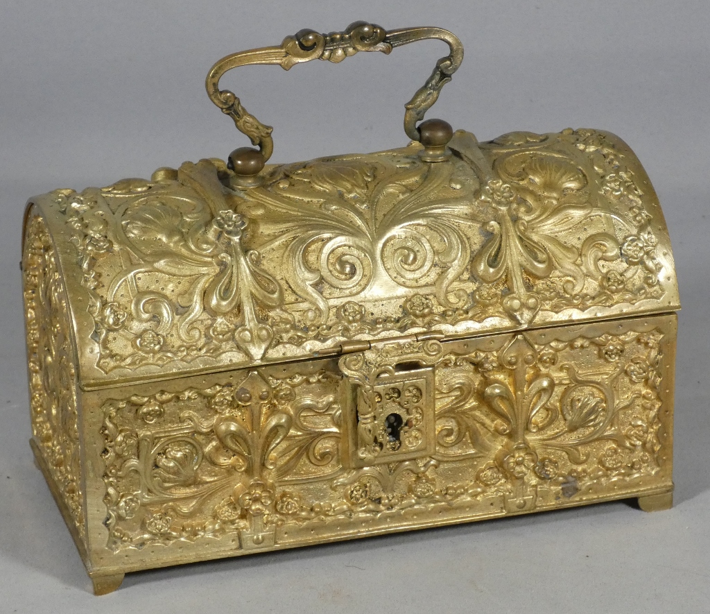 Coffret en bronze doré de style néo-gothique, XIXe siècle