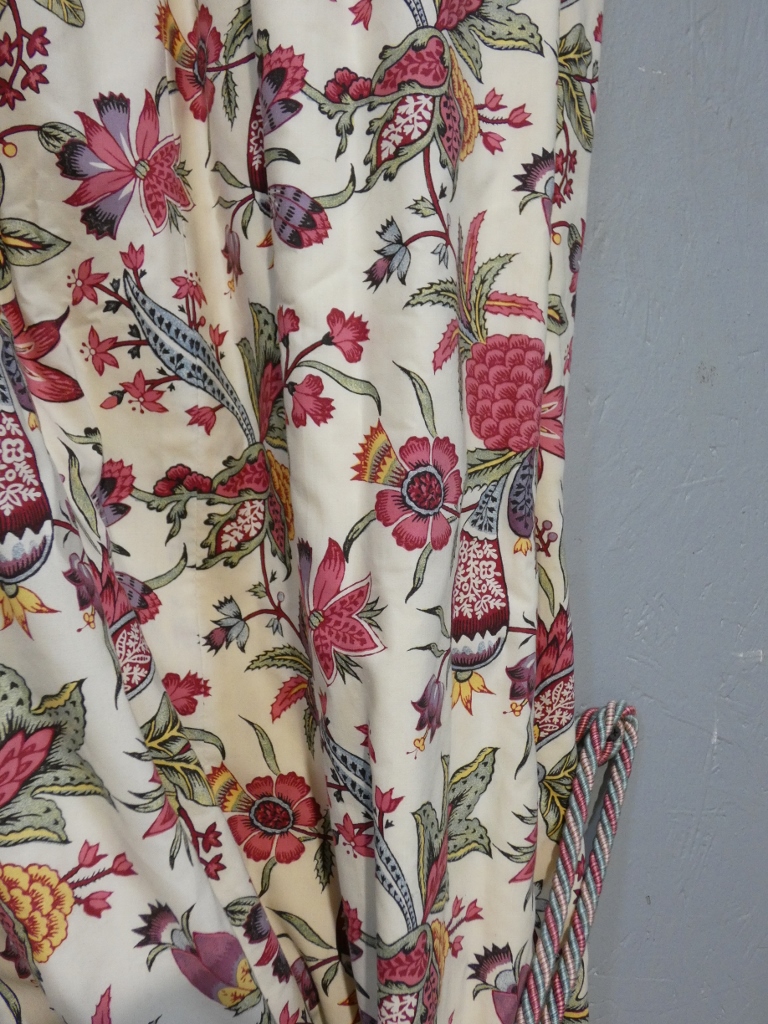 Paire de rideaux h 250 cm, motif fleurs indienne, possibilité 2 paires – Image 5