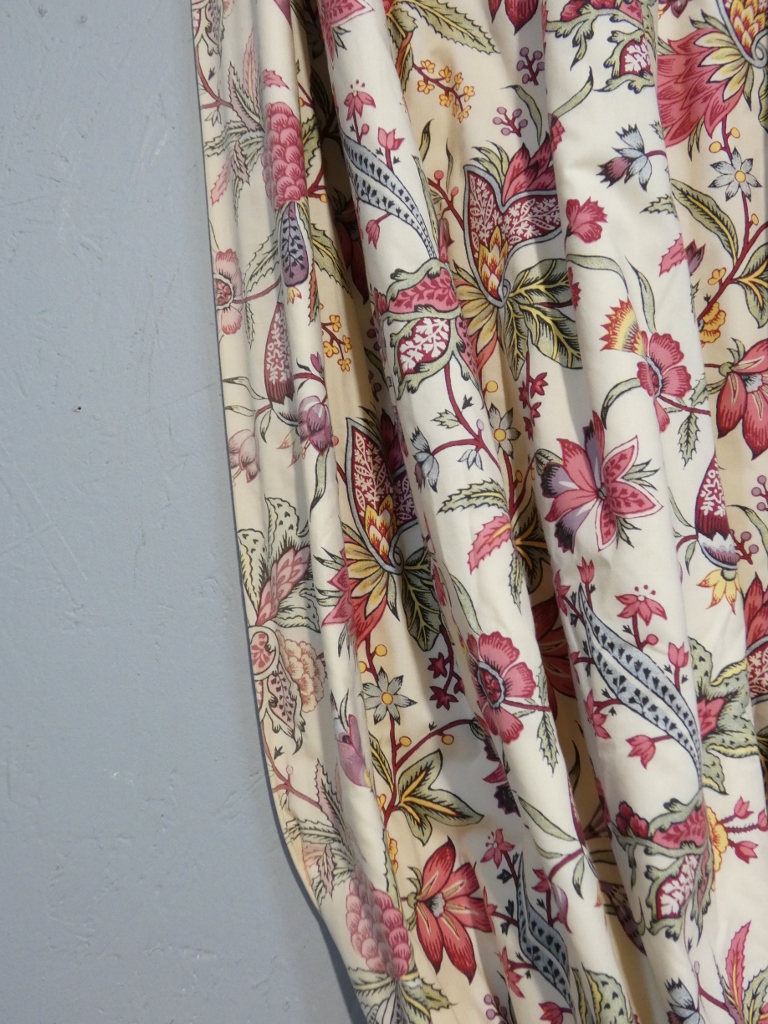 Paire de rideaux h 250 cm, motif fleurs indienne, possibilité 2 paires – Image 6