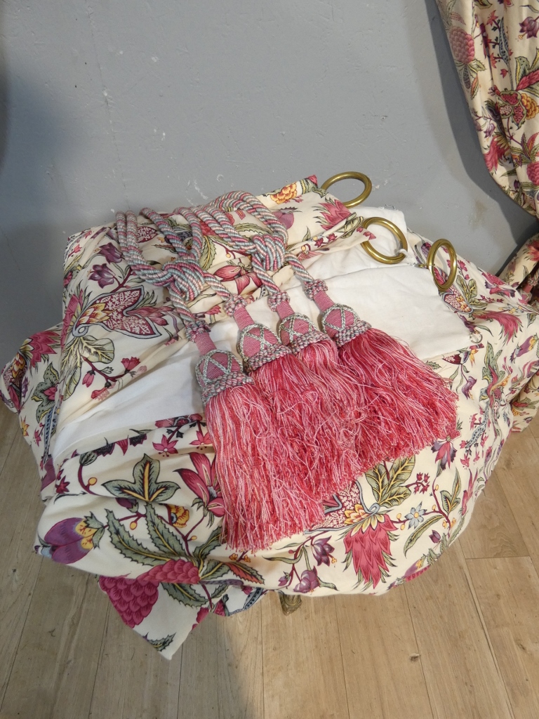 Paire de rideaux h 250 cm, motif fleurs indienne, possibilité 2 paires – Image 11
