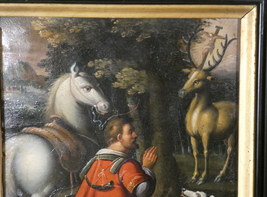 École Allemande Du XVIe Siècle – Saint Hubert Et La Vision Du Cerf – Huile Sur Cuivre – Image 22
