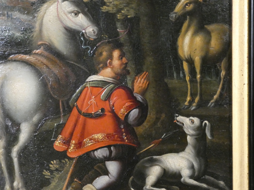 École Allemande Du XVIe Siècle – Saint Hubert Et La Vision Du Cerf – Huile Sur Cuivre – Image 19