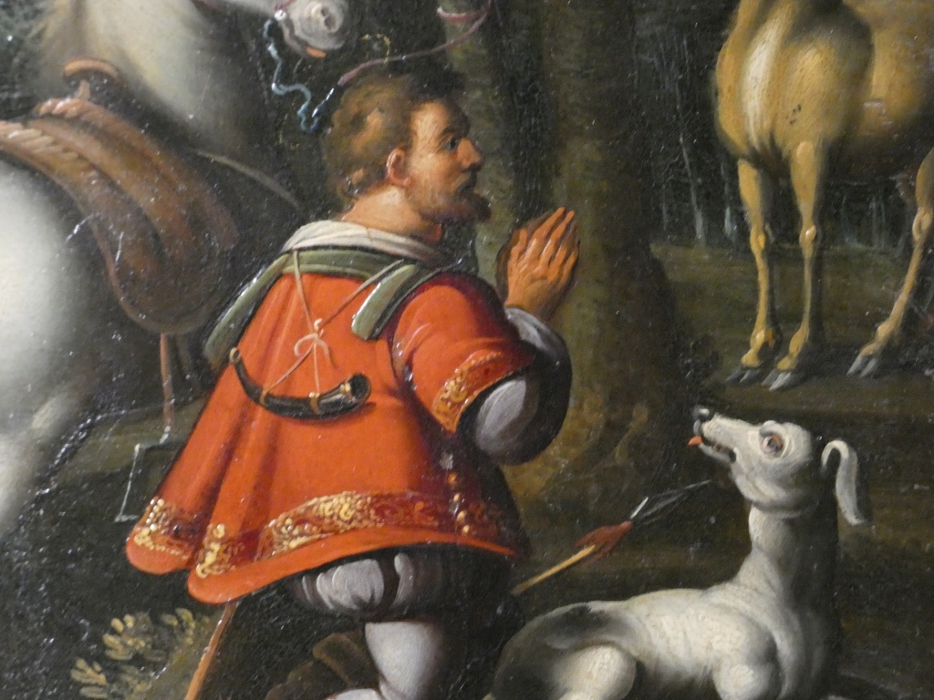 École Allemande Du XVIe Siècle – Saint Hubert Et La Vision Du Cerf – Huile Sur Cuivre – Image 14