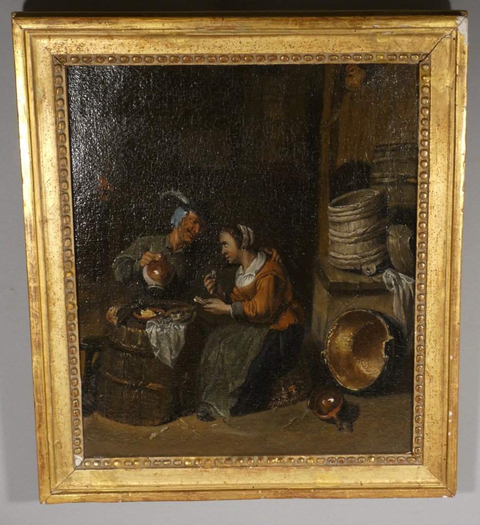 Scène de cabaret – École du Nord du XVIIIᵉ siècle, dans le goût de David Teniers – Image 2