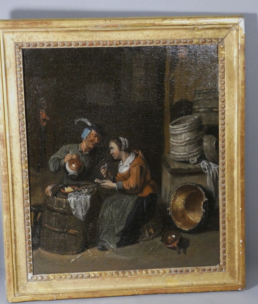 Scène de cabaret – École du Nord du XVIIIᵉ siècle, dans le goût de David Teniers – Image 6