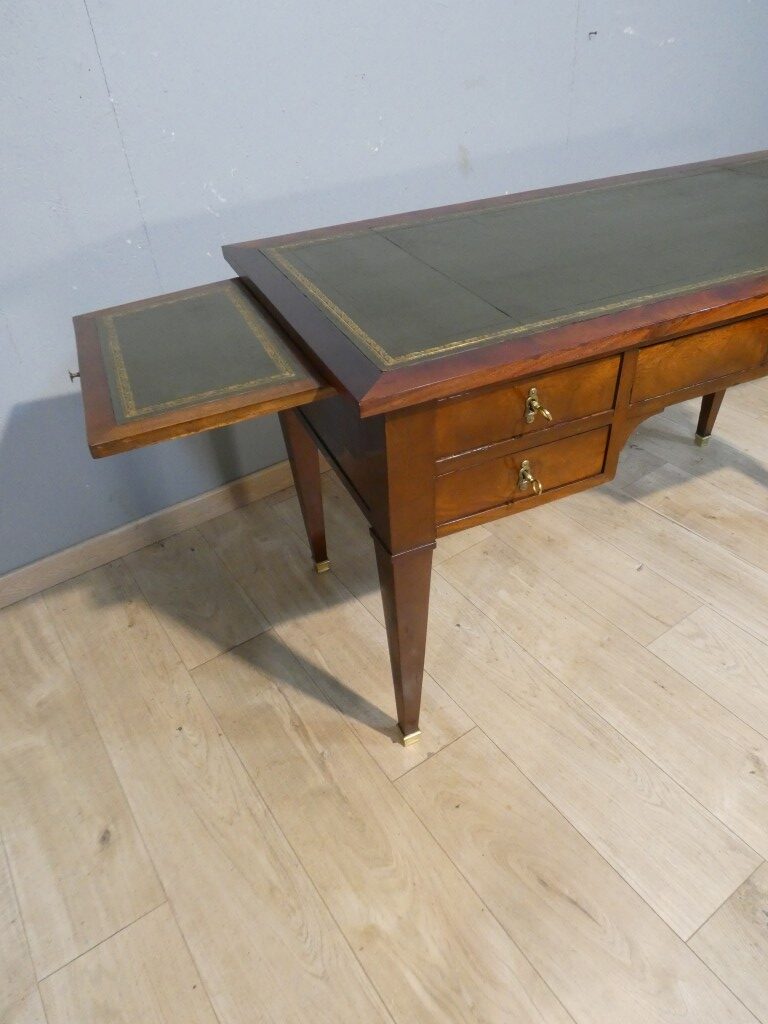 Bureau plat Directoire en acajou et placage, époque début XIX ème – Image 5