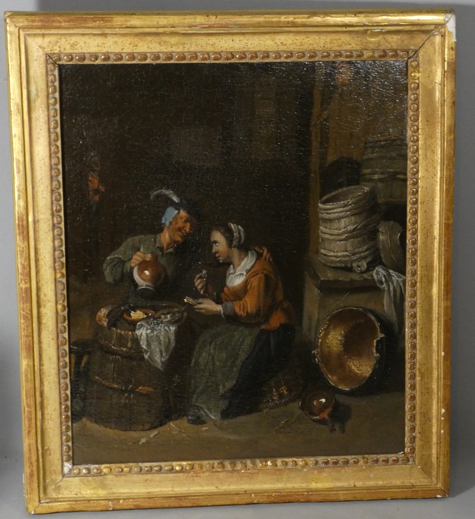 Scène de cabaret – École du Nord du XVIIIᵉ siècle, dans le goût de David Teniers – Image 3