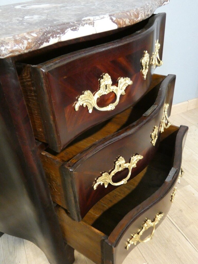 Petite commode d'entre-deux - époque Régence en palissandre - début XVIII ème siècle – Image 12
