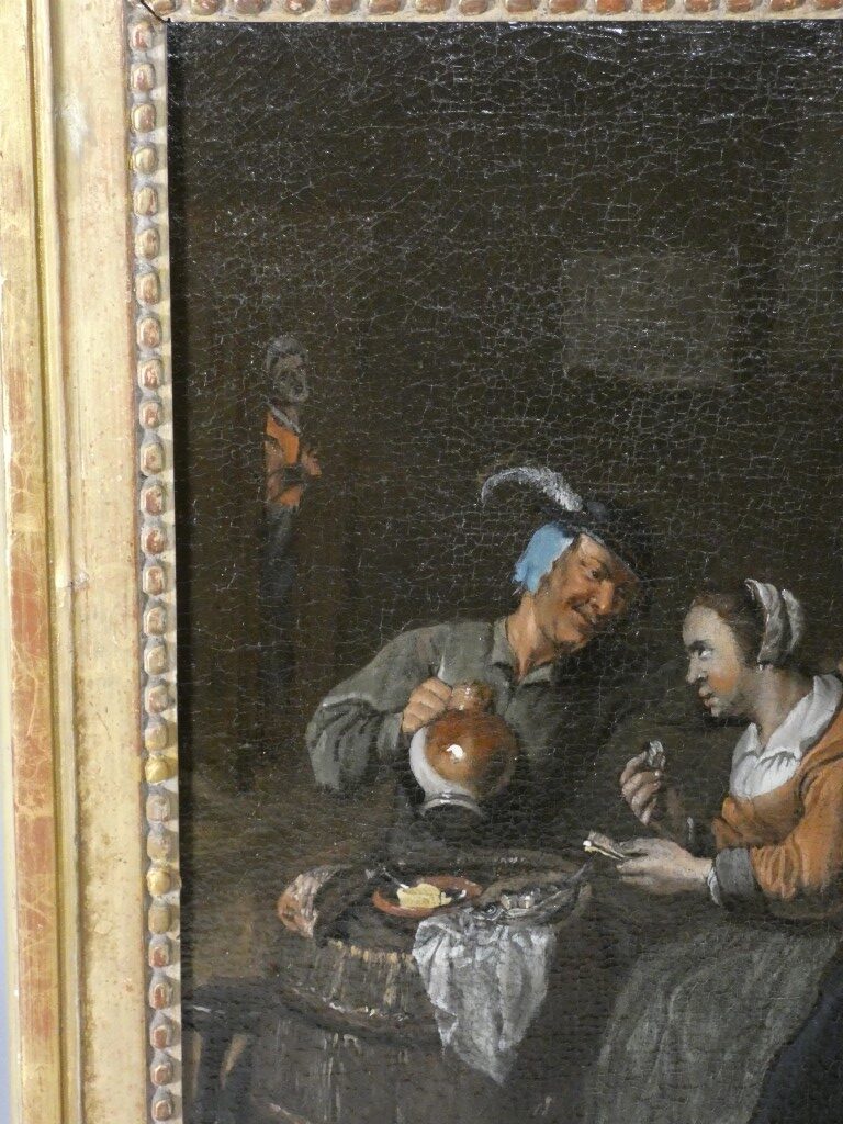 Scène de cabaret – École du Nord du XVIIIᵉ siècle, dans le goût de David Teniers – Image 12