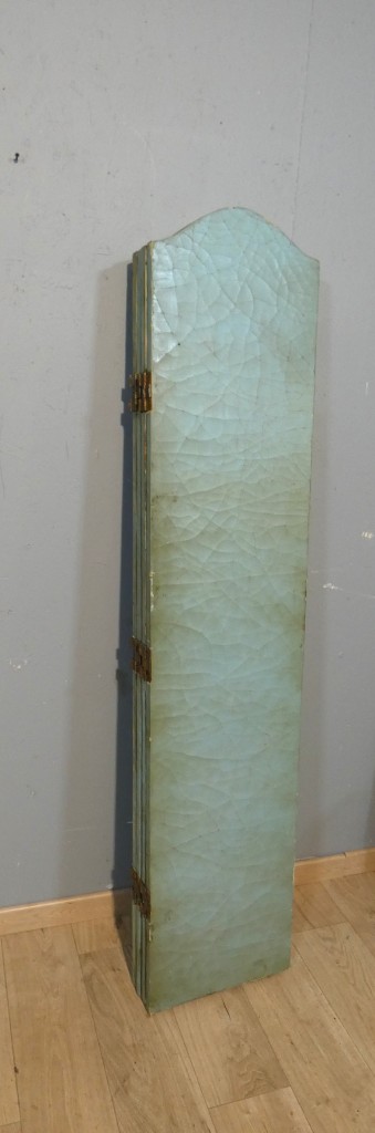 Paravent 4 feuilles en bois peint de bouquets de fleurs, époque XX ème – Image 14