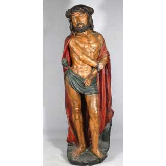 Christ aux outrages, dit Ecce Homo, en bois sculpté et polychromé – vers 1600