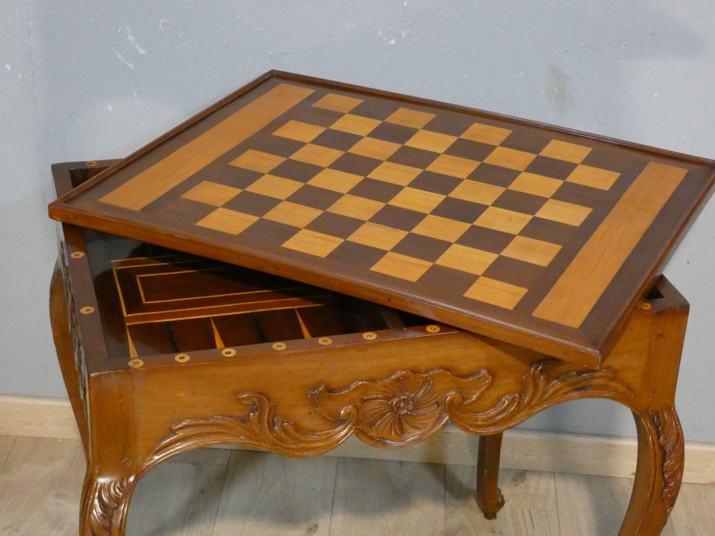 Table à jeux trictrac en acajou d’époque Louis XV – XVIIIᵉ siècle – Image 2