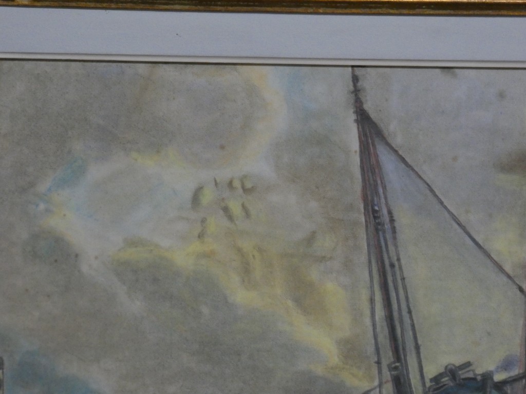 Les bateaux à marée basse, dessin au pastel par Dupuytren, 1921 – Image 9