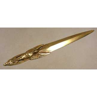 Maurice Frécourt (1890-1961), coupe papier au héron en bronze, époque vers 1920