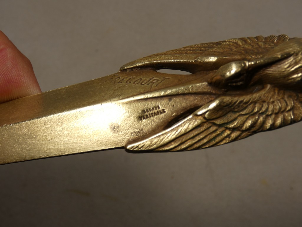 Maurice Frécourt (1890-1961), coupe papier au héron en bronze, époque vers 1920 – Image 5