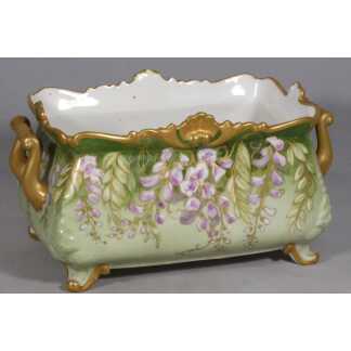 La Glycine, jardinière en porcelaine de Limoges, époque Art Nouveau, vers 1900