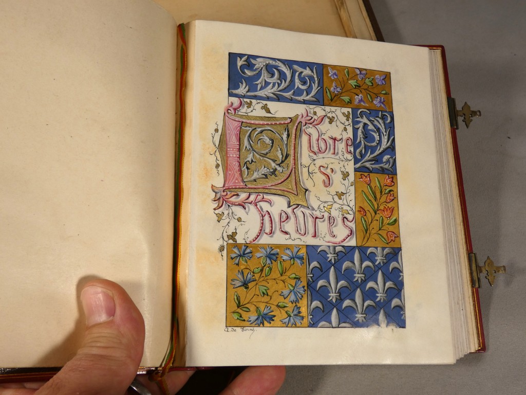 Livre de prières néogothique entièrement manuscrit et enluminé – E. & A. Lesort – XIXᵉ siècle – Image 4