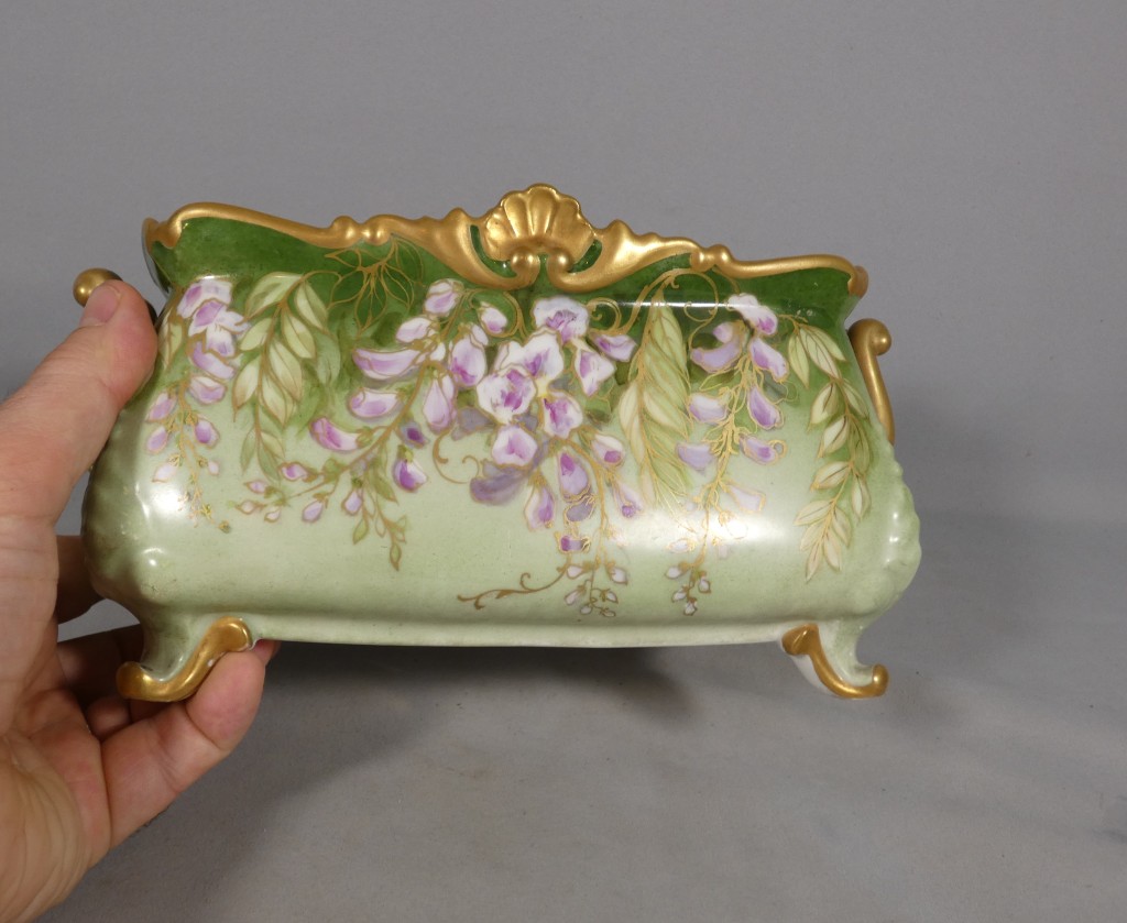 La Glycine, jardinière en porcelaine de Limoges, époque Art Nouveau, vers 1900 – Image 8
