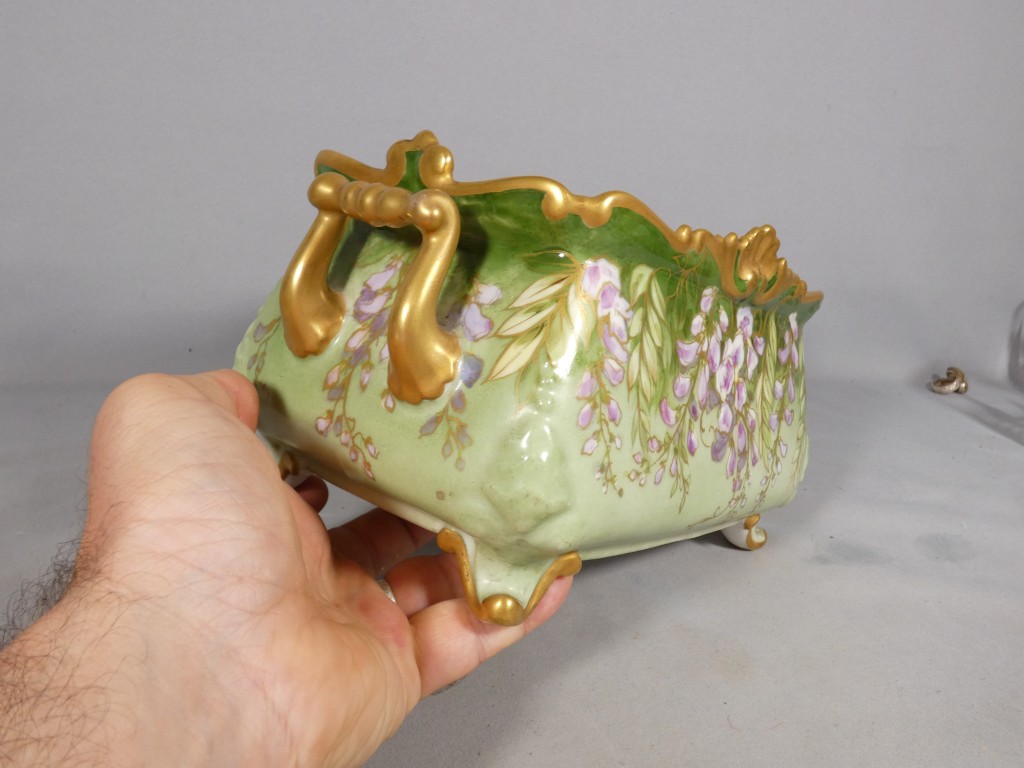 La Glycine, jardinière en porcelaine de Limoges, époque Art Nouveau, vers 1900 – Image 7